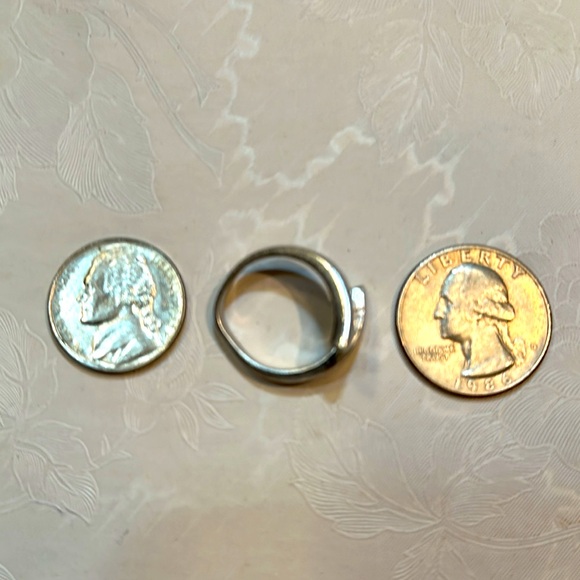 Vintage Sterling Silver Wrap Around Ring Marked NF 925 by Artist Thailand 6 3/4” - Picture 7 of 9